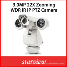 3.0MP 22X Zooming HD Rede IP WDR IR Câmera PTZ
